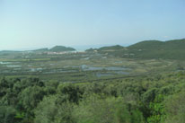 Vue du delta de l'Achron en Thesprotie (Epire)
