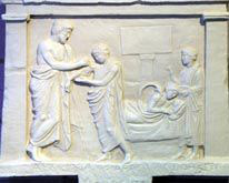 St�le votive d�di�e � Amphiaros