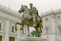 Rome : statue �questre de Marc-Aur�le